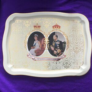 Silver Jubilee Tray Queen Elizabeth II Prince Philip 1977